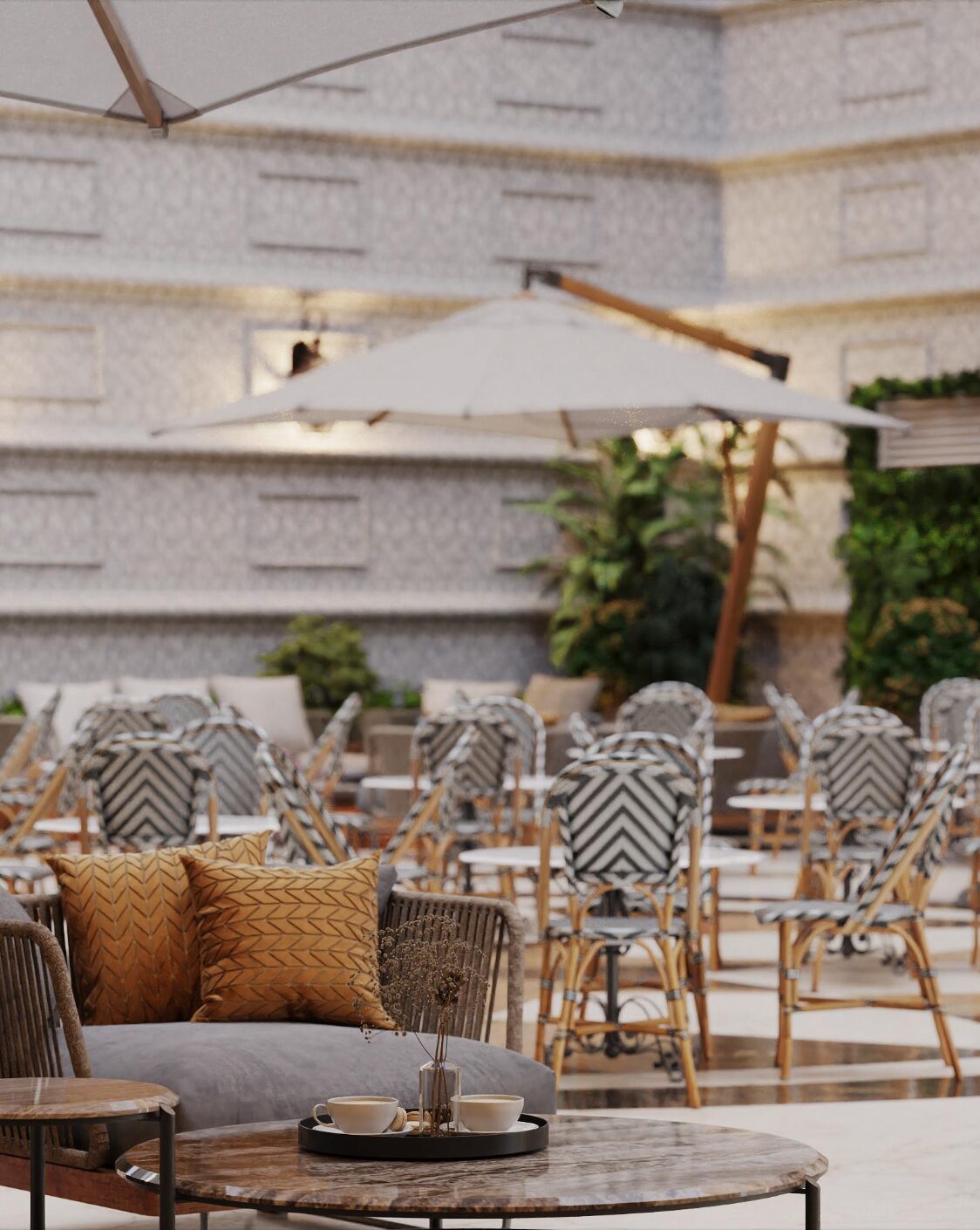 Không Gian Ngoài Trời & Cảnh Quan Thư Giãn: Chốn An Yên Giữa Tầng Không